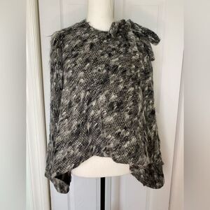 Luxe Armani Mohair Alpaca and Virgin Wool Cape Jacket